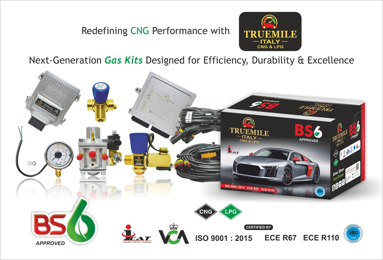 Truemile CNG Kit Box with Components
